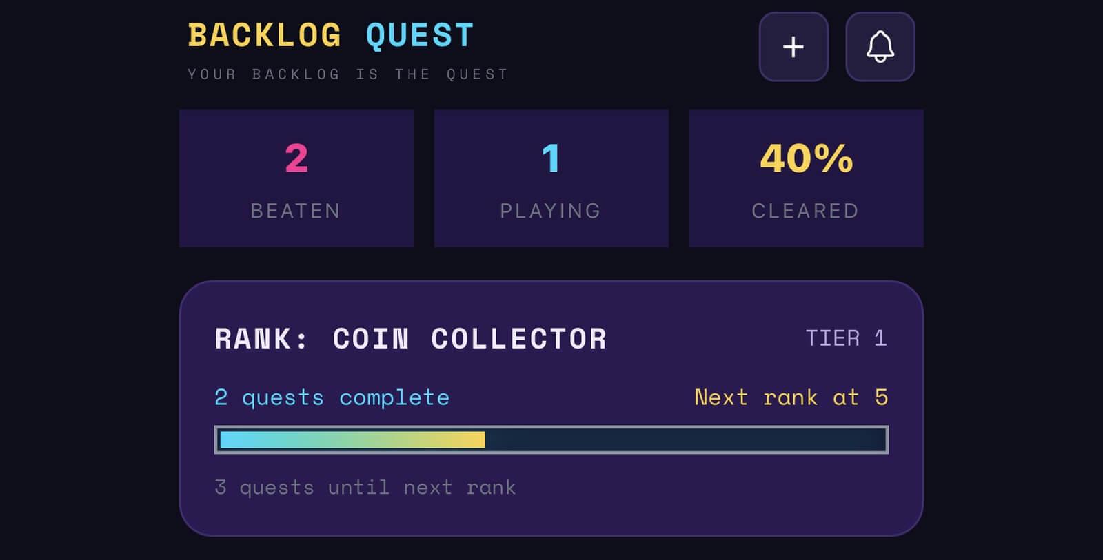 Backlog Quest: Building my own game completion tracker