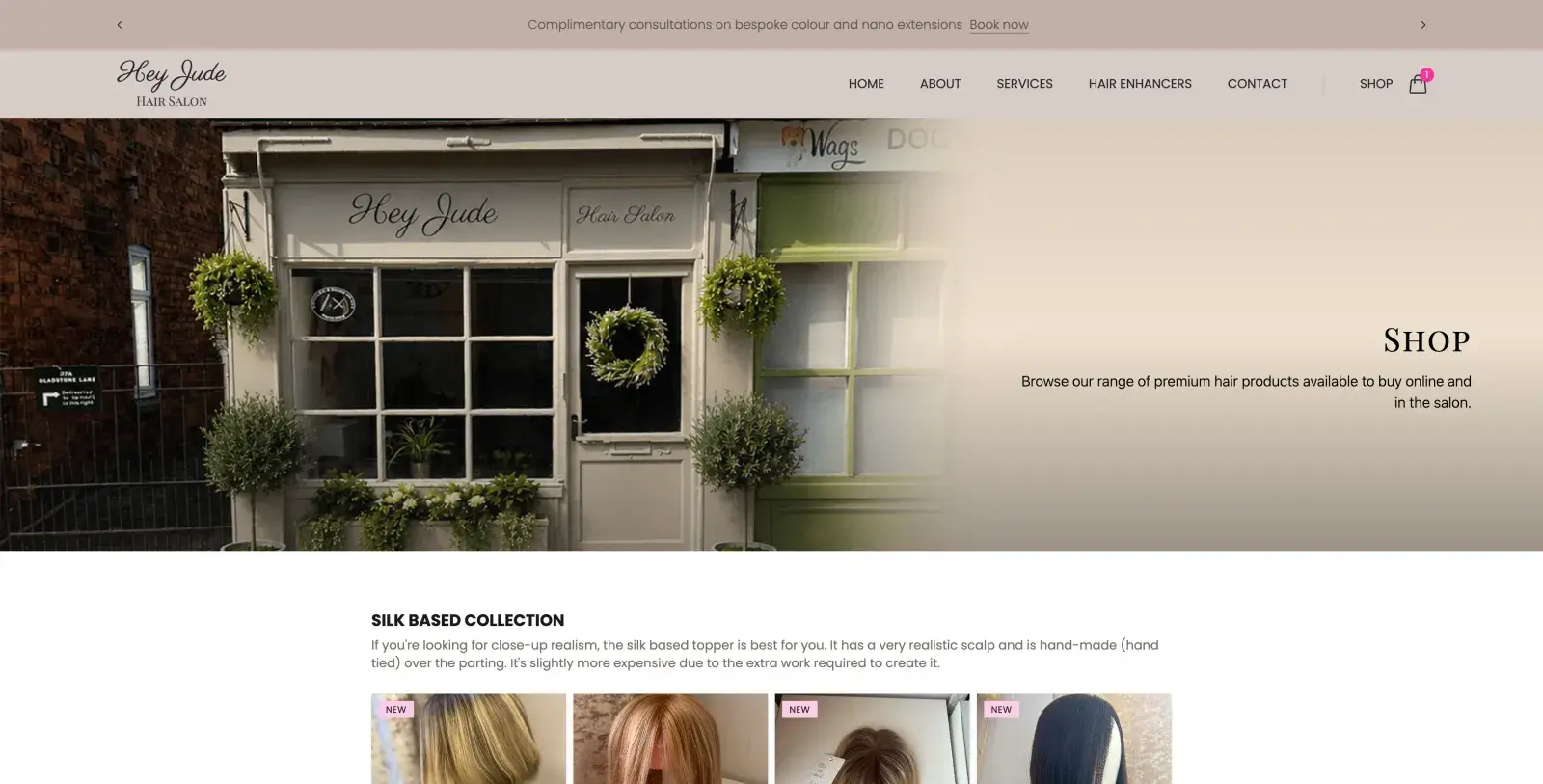 Headless Shopify build for a Scarborough Hair Salon